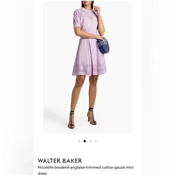 WALTER BAKER
Nicolette broderie anglaise-trimmed mini
dress NEW WITH TAG - Picture 1 of 6